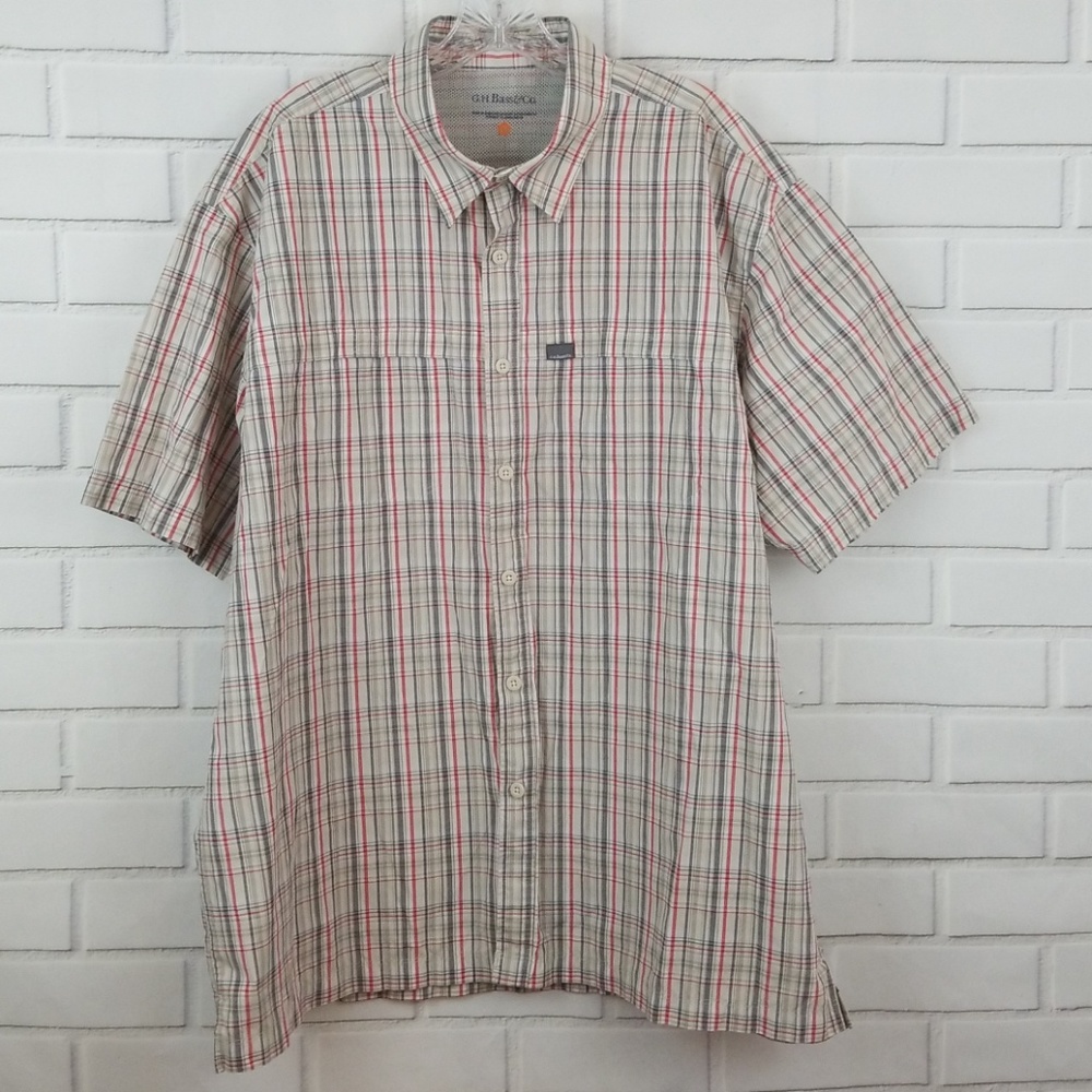 G.H. Bass Mesh Short Sleeve Button Down Shirt